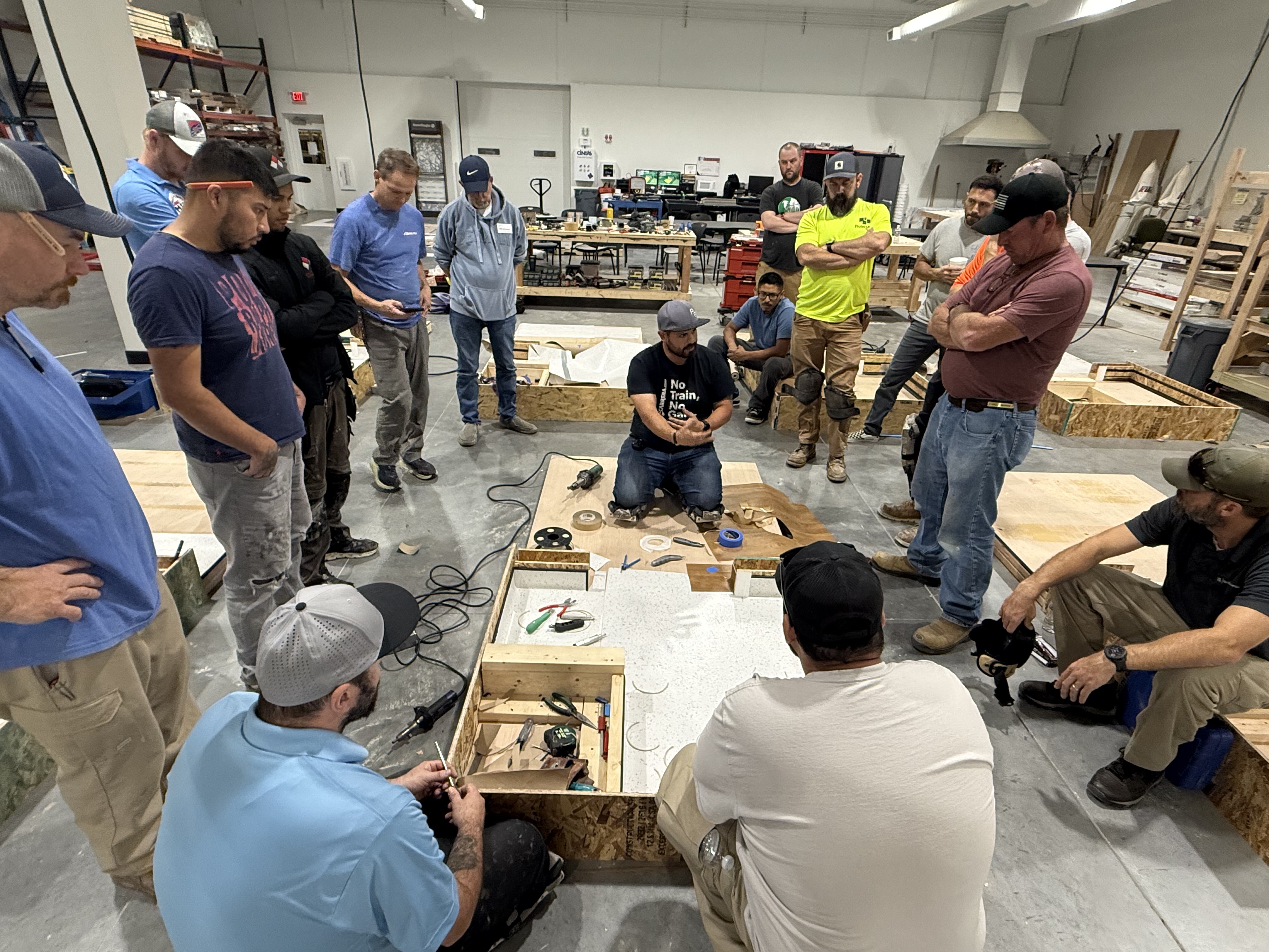 NAFCT trainer leading flooring certification training